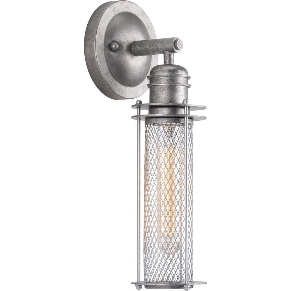 Progress Lighting Industrial Collection 1 Light Galvanized Finish Wall Sconce