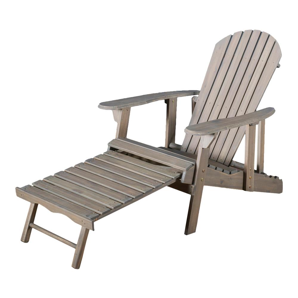 Hayle Grey Reclining Wood Adirondack Chair Hayle Grey Reclining Wood Adirondack Chair
