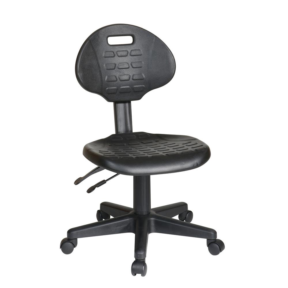 Office Star Products Black Ergonomic Chair With Seat Tilt And Back Angle Adjustment Kh580 The Home Depot