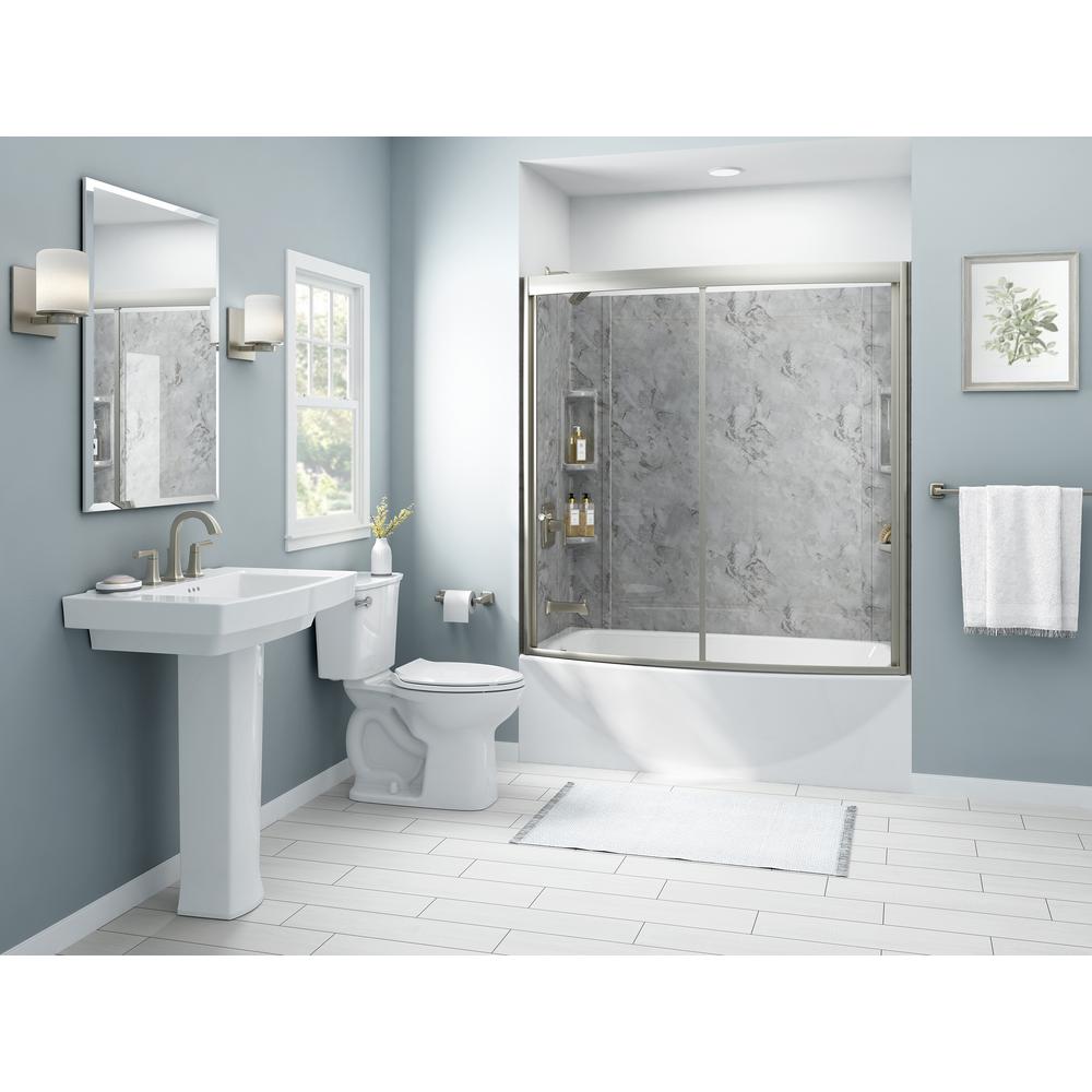 Left Drain Bathtub In Arctic White, Home Depot Bathtubs And Showers