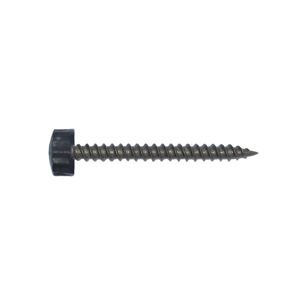 NyloTec 10 x 2 in. Nylon Bronze BiHex Head Sheet Metal Screw (100