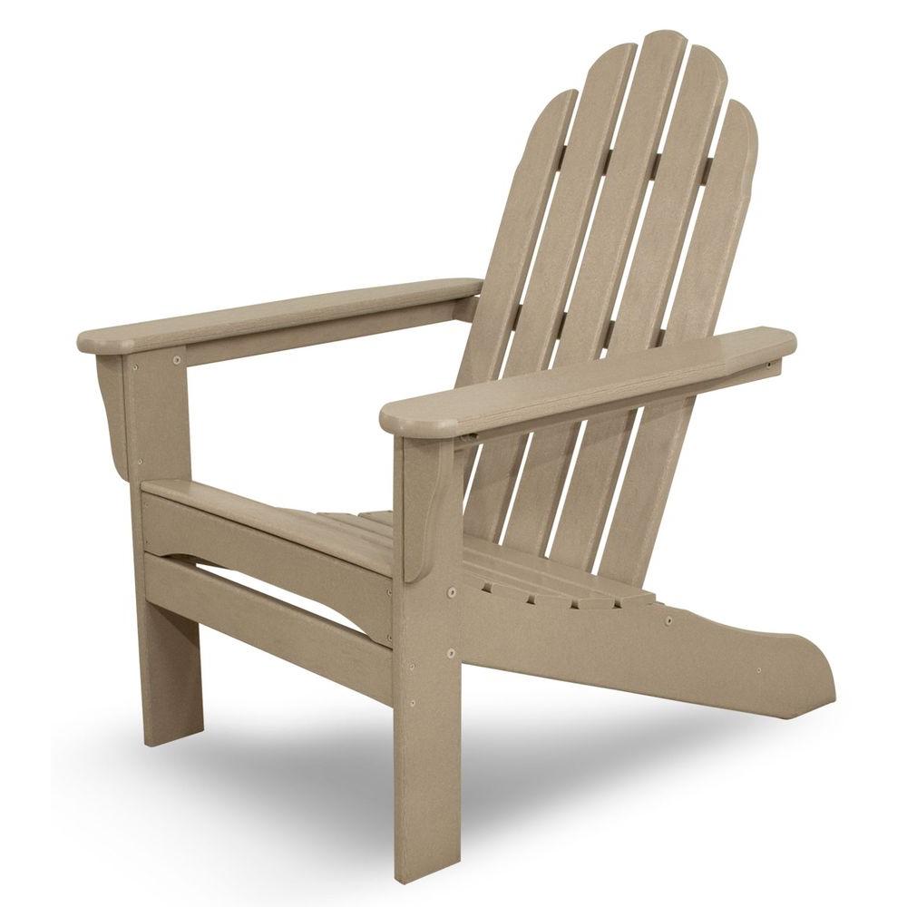 Ivy Terrace Sand Plastic Patio Adirondack Chair Iva15sa The Home