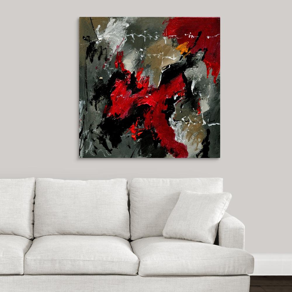 Litton Lane 16 in. x 47 in. "Abstract Cubes" Canvas Wall Art by Unknown Artist53659 The Home