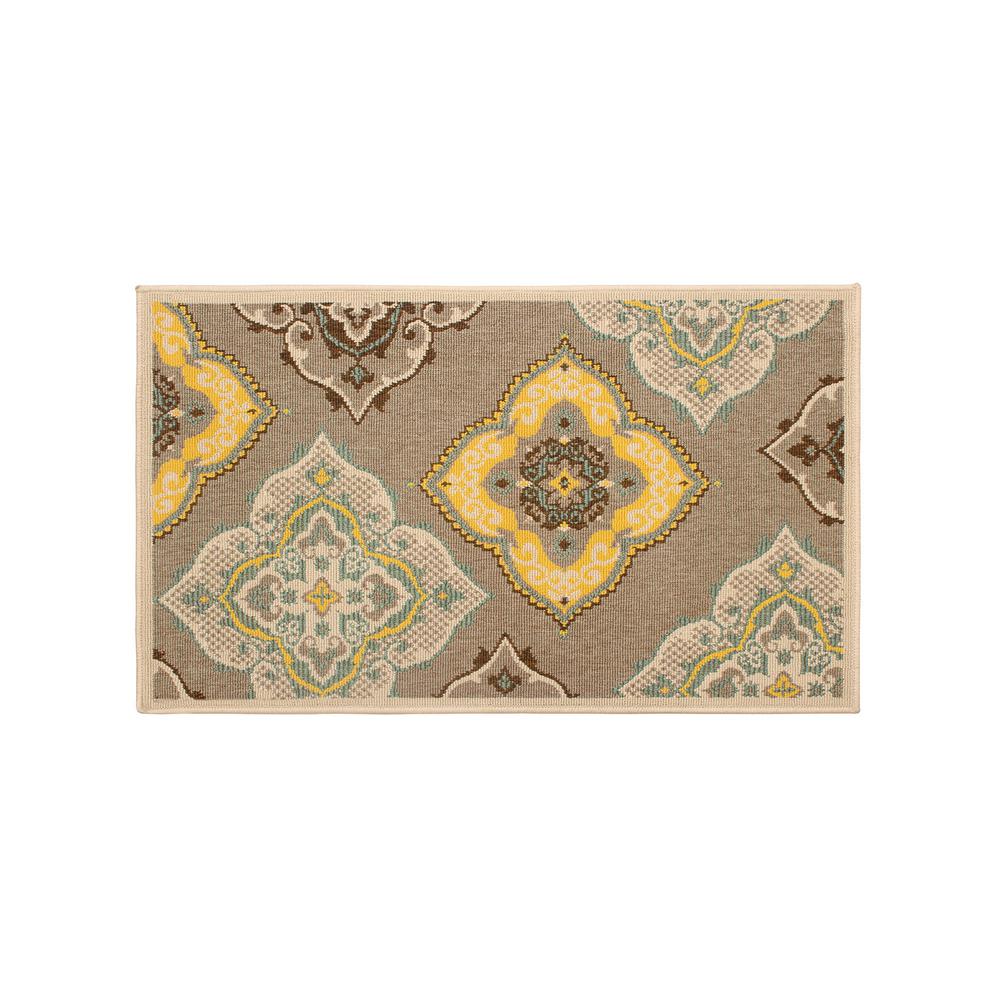 Laura Ashley Allie Taupe 3 ft. x 2 ft. Indoor/Outdoor Area RugLAYMA006022 The Home Depot