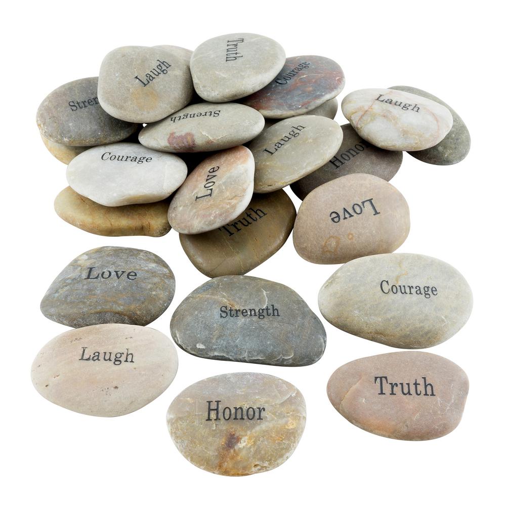 Stonebriar Collection Inspirational Engraved Natural River Stones