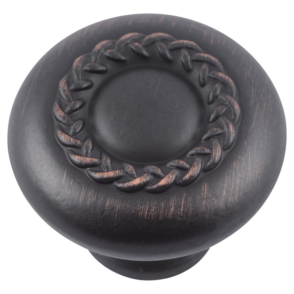 Stone Mill Hardware Braided Rope 1 1 4 In Oil Rubbed Bronze Round