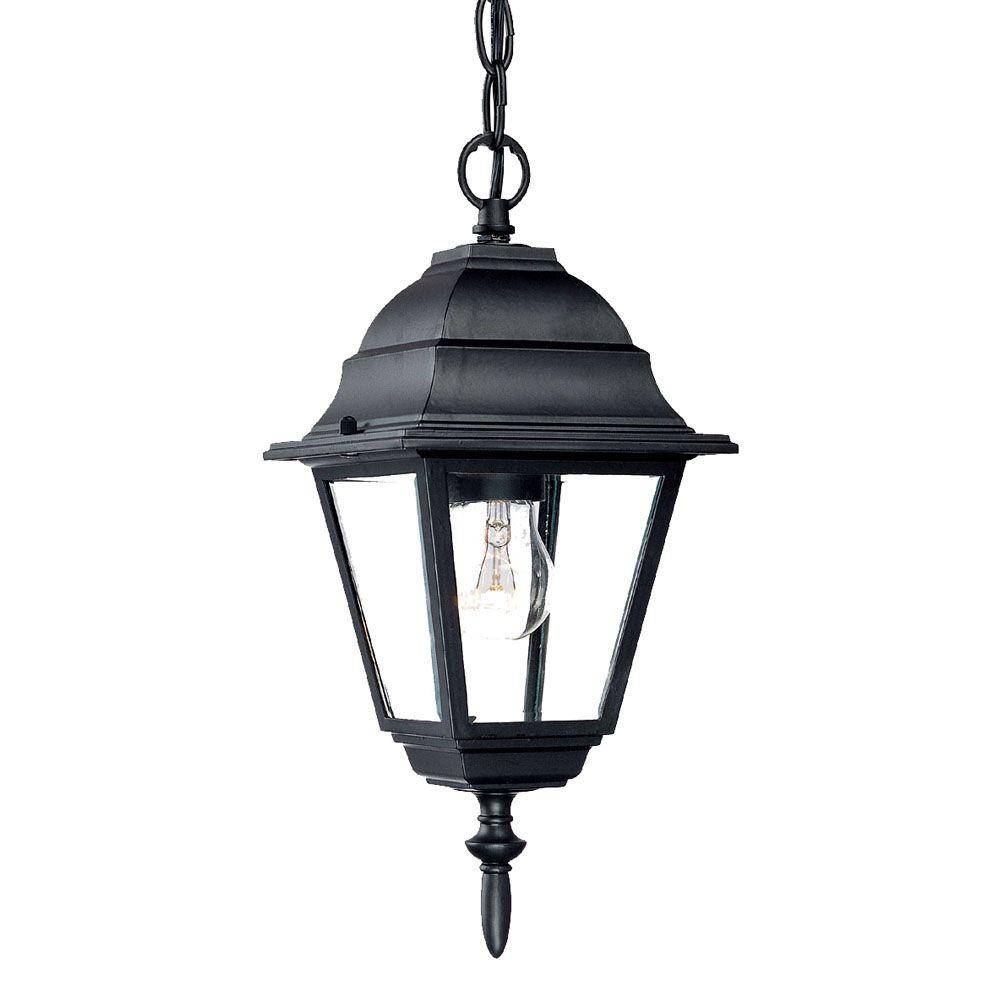 Acclaim Lighting Laurens 1-Light Matte Black Outdoor Hanging Lantern ...