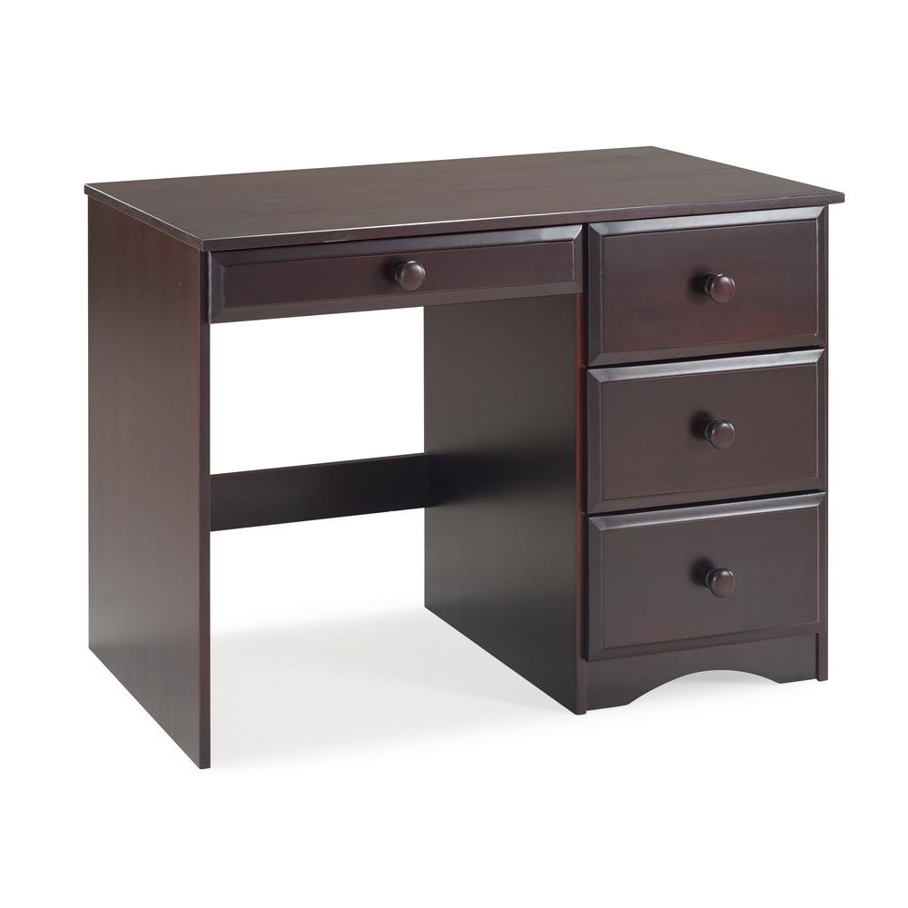 Techni Mobili Espresso Trendy Writing Desk With Drawer Rta 8406 Es Essentials Cappuccino 4 Drawer Writing Desk