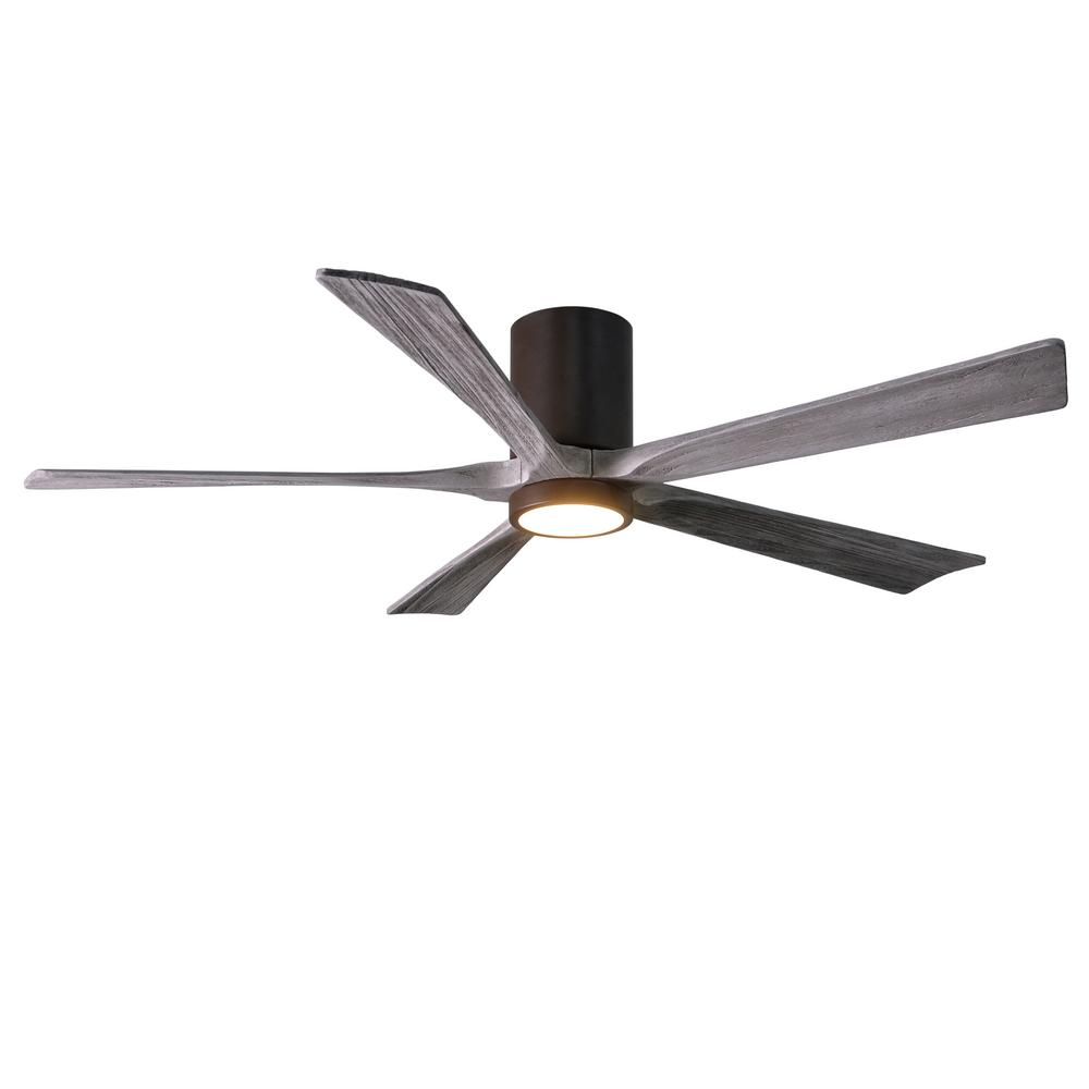 Atlas Irene 60 In Led Indoor Outdoor Damp Textured Bronze Ceiling Fan With Light With Remote Control Wall Control