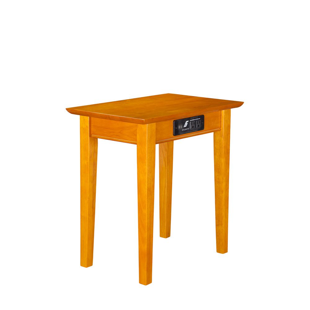 Atlantic Furniture Shaker Caramel Chair Side Table With Charging Atlantic Furniture Shaker Caramel Chair Side Table With Charging Station