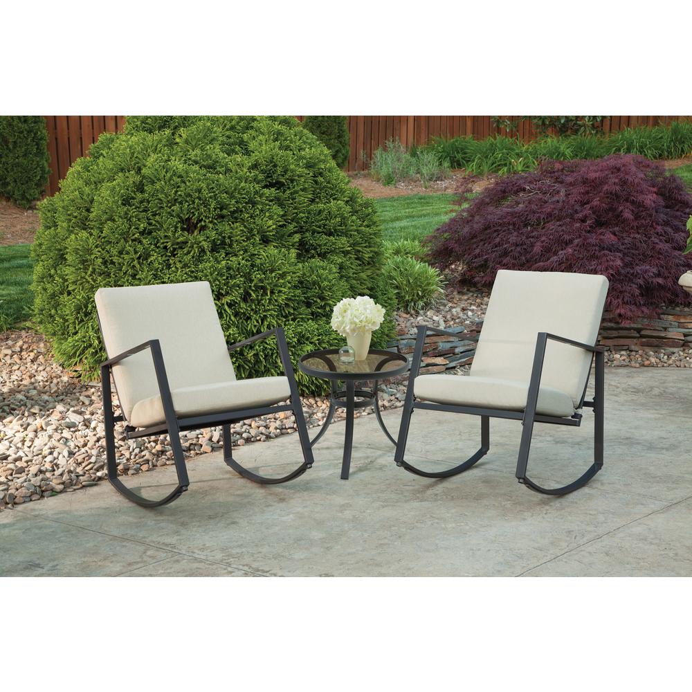 Liberty Garden Aurora 3 Piece Outdoor Rocking Chair Seating Set