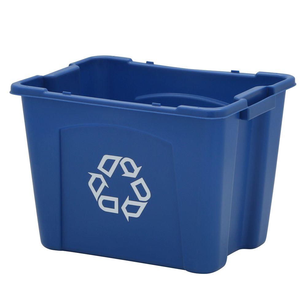 Rubbermaid Commercial Products 14 Gal. Recycling Bin-FG571473BLUE - The ...