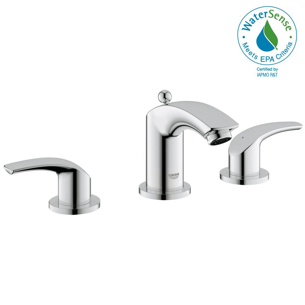 Grohe Eurosmart 8 In Widespread 2 Handle 1 Gpm Bathroom Faucet Starlight Chrome 2029400a The Home Depot - Grohe Bathroom Faucet Leaking Under Sink Grohe Eurosmart 8 In Widespread 2 Handle 1 Gpm Bathroom Faucet Starlight Chrome 2029400a The Home Depot - Grohe Bathroom Faucet Leaking Under Sink