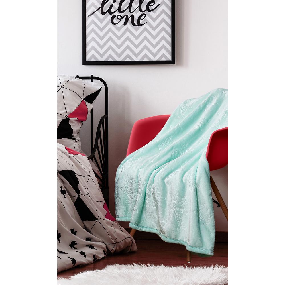 Kute Kids Kute Kids Dancing Mermaid Embossed Blue Velvet Plush Twin