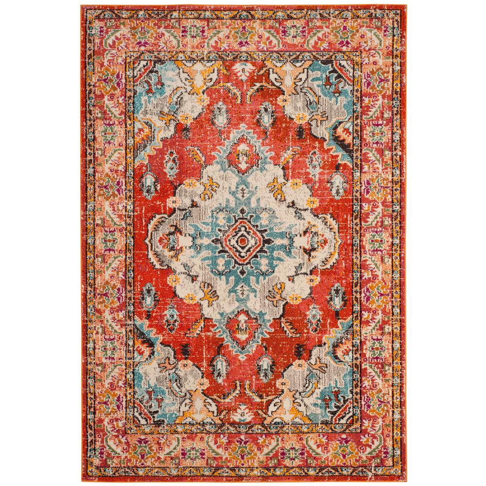 Orange Area Rugs The Home Depot Monaco Orange Light Blue 7 Ft X 9 Area Rug