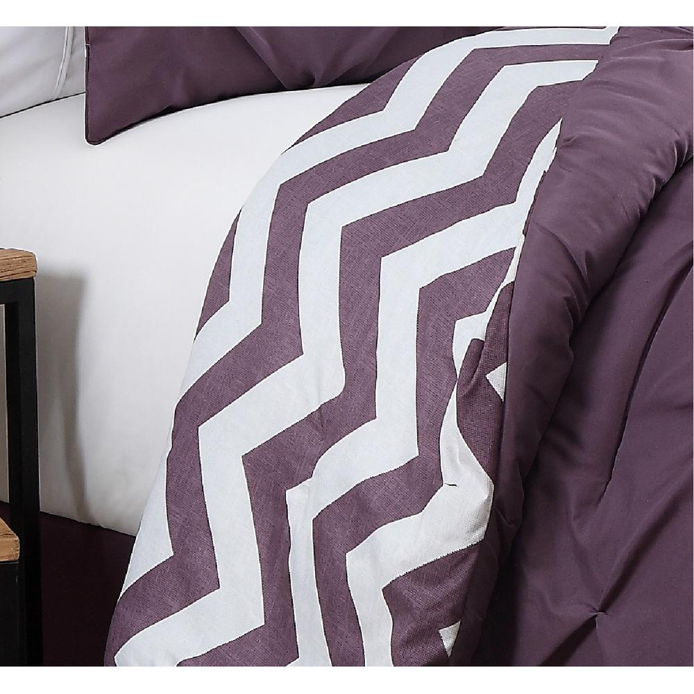 Avondale Manor Venice 7 Piece Plum Queen Comforter Set