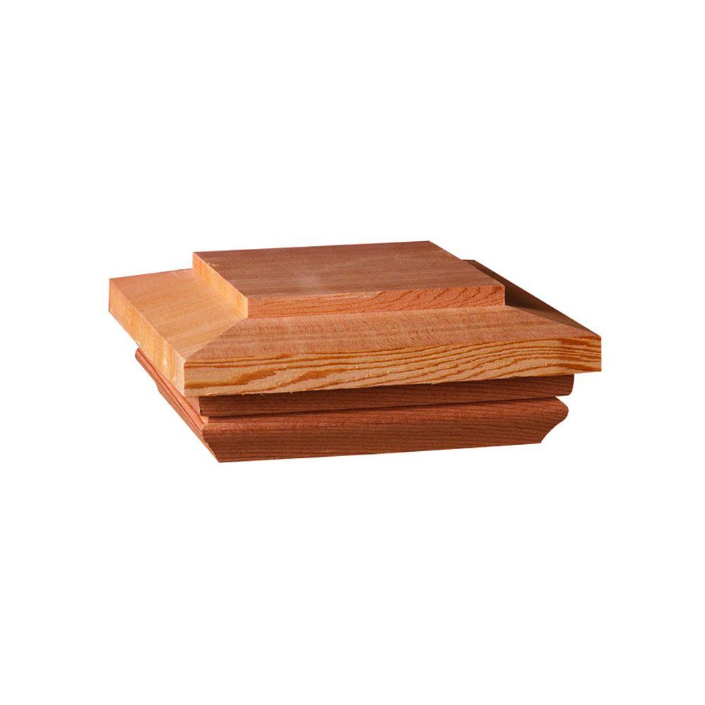 Hampton 4 in. x 4 in. Cedar FlatTop Post Cap108120 The Home Depot