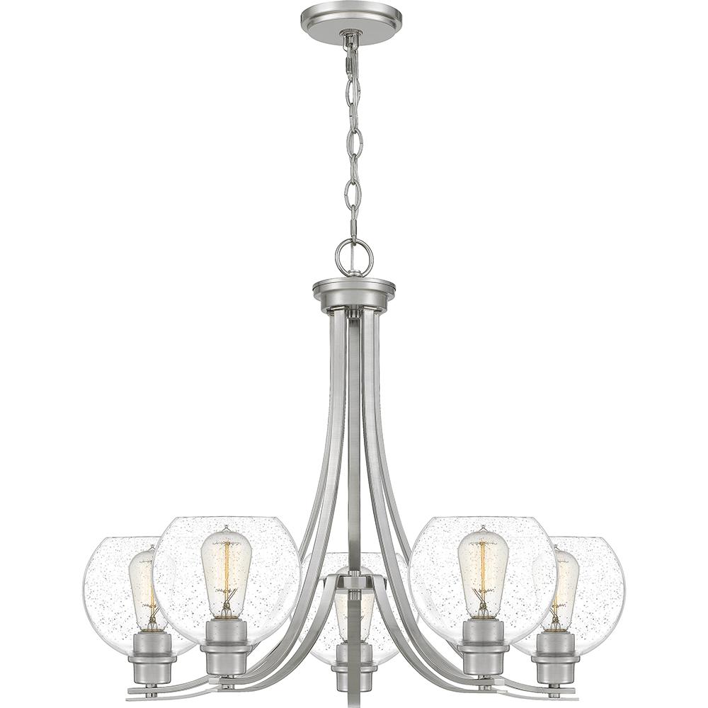 Quoizel Pruitt 5Light Brushed Nickel Chandelier PRUC5026BN The Home