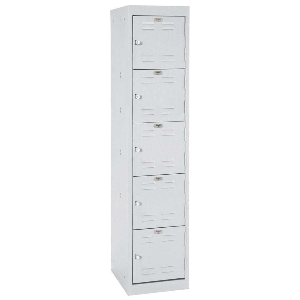 Sandusky 66 in. H x 15 in. W x 18 in. D 5-Tier Welded Steel Storage ...