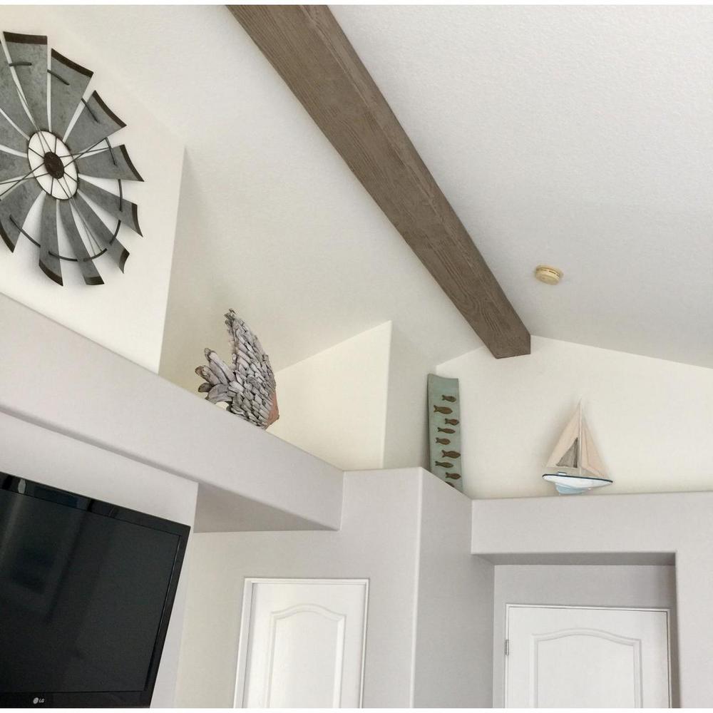 Ekena Millwork 6 In X 6 In Rough Sawn Whitewash Endurathane Faux