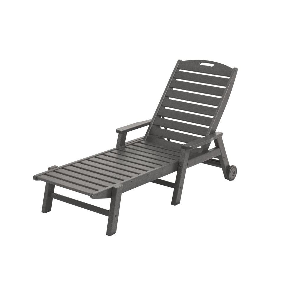 Gray Outdoor Chaise Lounges Patio Chairs The Home Depot