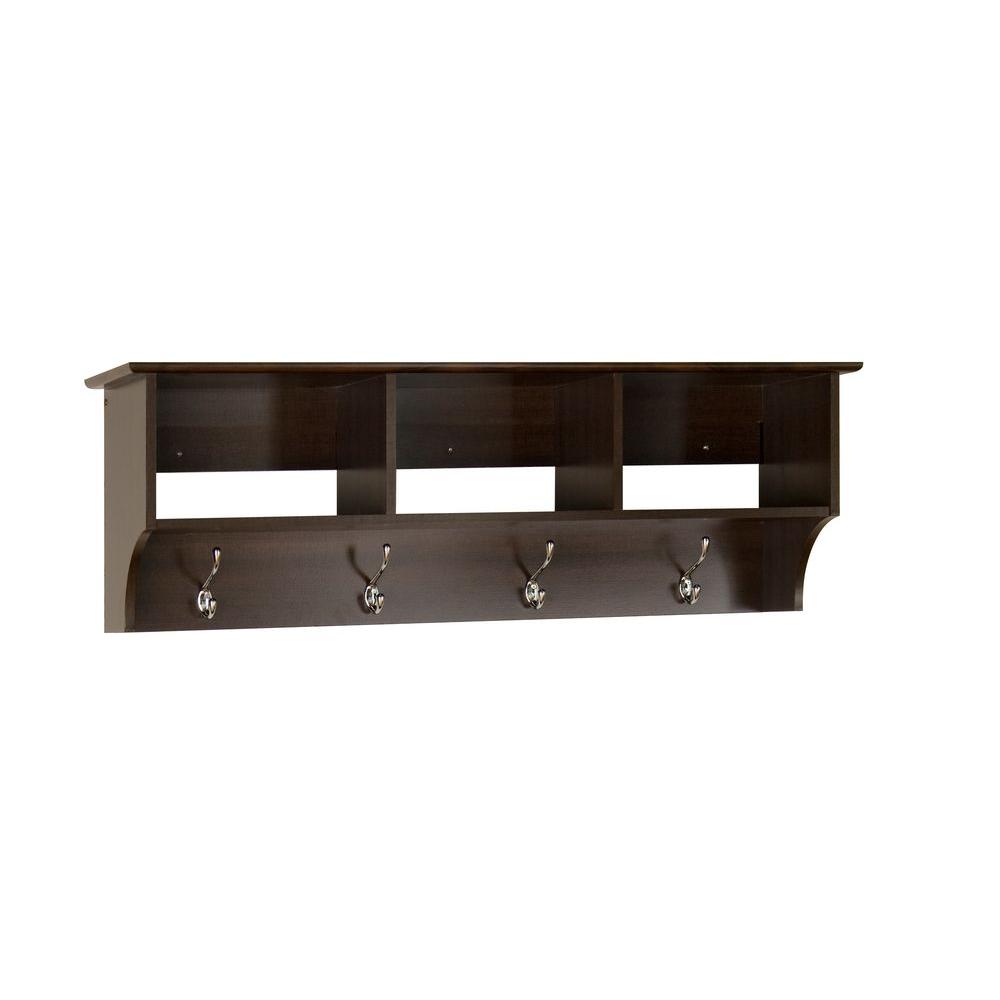 Prepac Fremont Wall Mounted Coat Rack In Espresso Eec 4816 The Home Depot