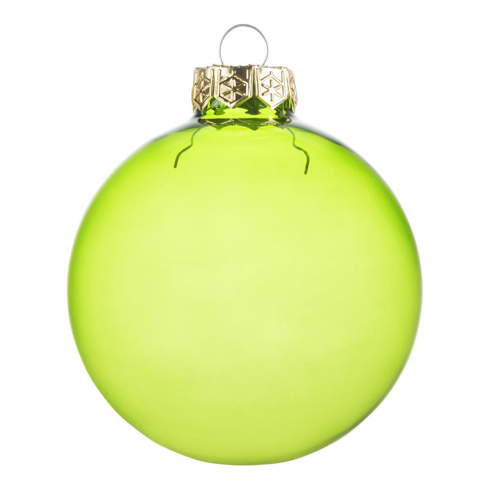 yellow glass christmas ball ornaments