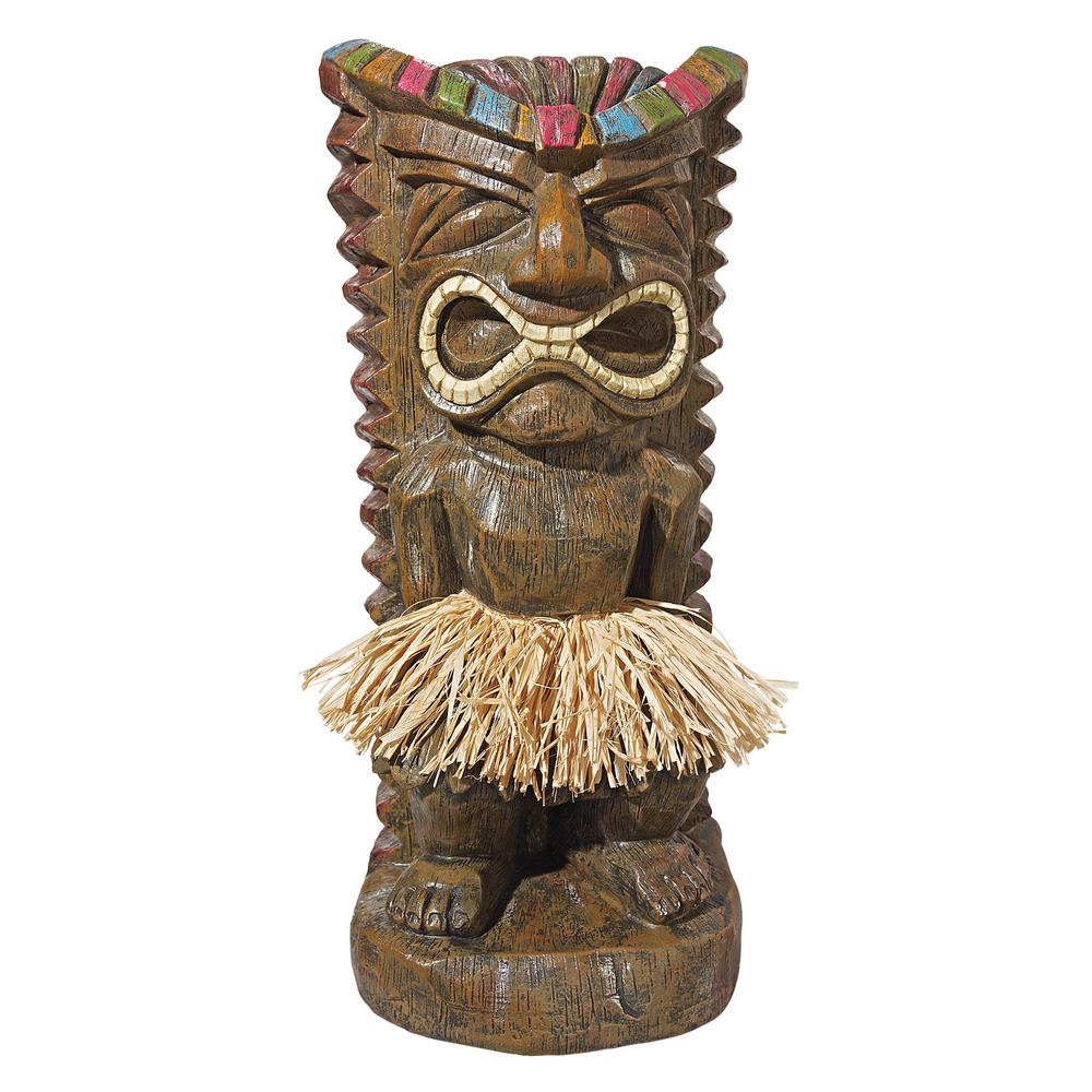 Design Toscano 20 in. H Pau Hana Hawaiian Tiki Totem Garden Statue