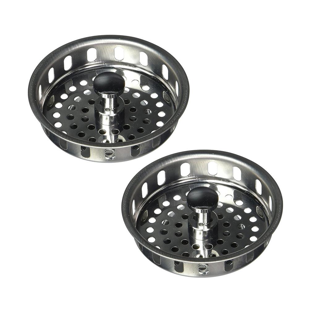 Kitchen And Bathroom Fixtures Pack Of 2 Stainless Steel Kitchen Sink Drain Strainer Basket And