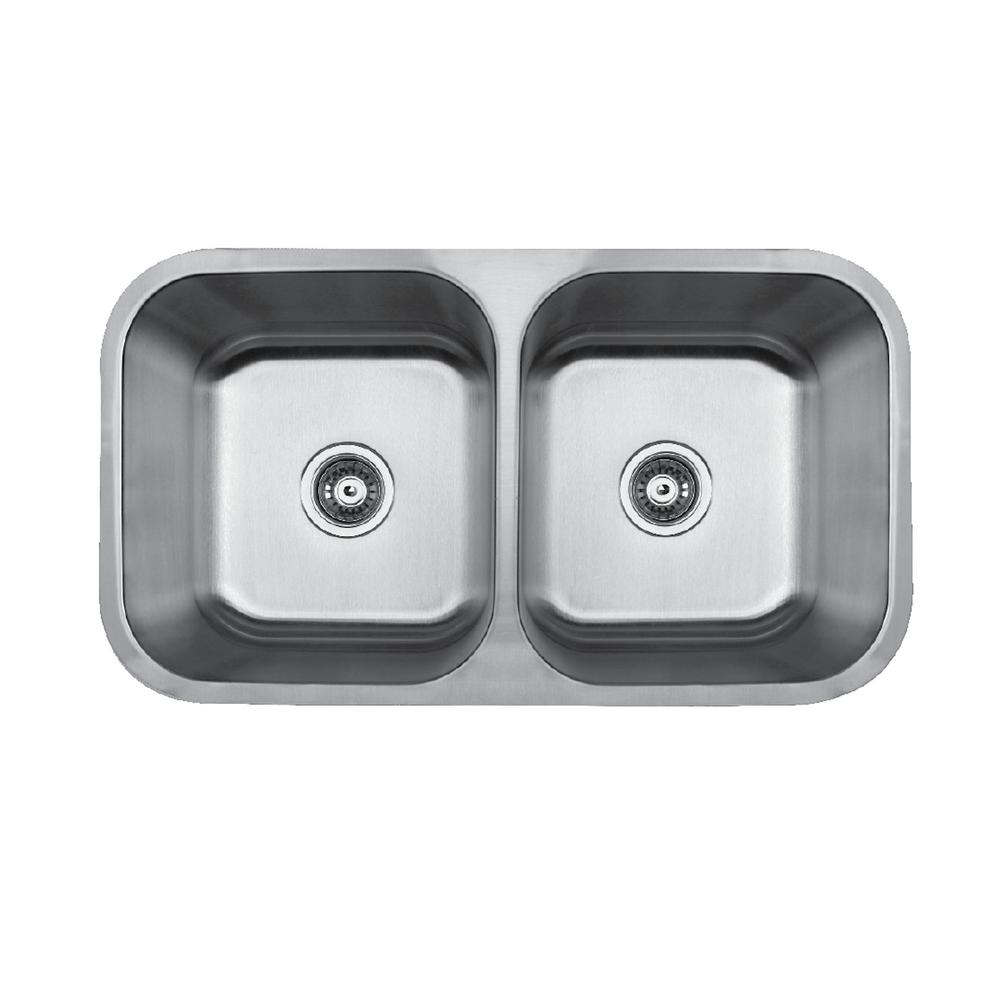 Karran Builder S Choice 32 In Stainless Steel Undermount Double Bowl 50 Kitchen Sink Bc 5050 The Home Depot - Karran Stainless Steel Sinks Reviews Karran Builder S Choice 32 In Stainless Steel Undermount Double Bowl 50 Kitchen Sink Bc 5050 The Home Depot - Karran Stainless Steel Sinks Reviews