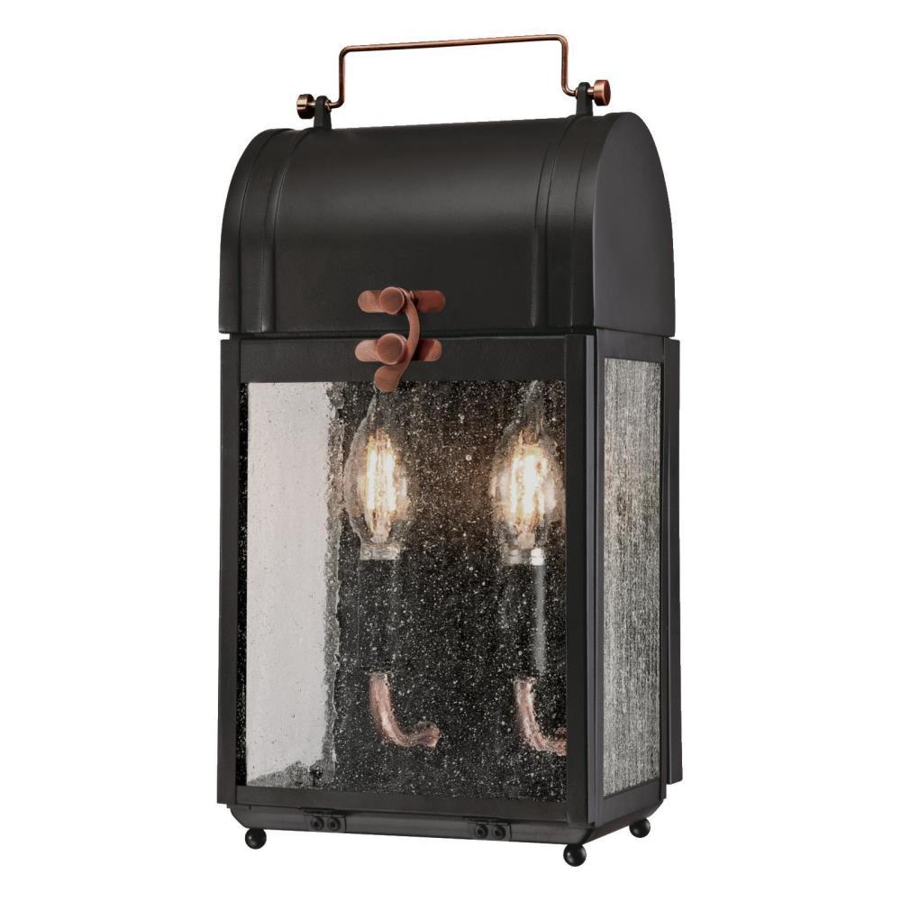 Westinghouse Mulberry 2Light Matte Black with Washed Copper Accents