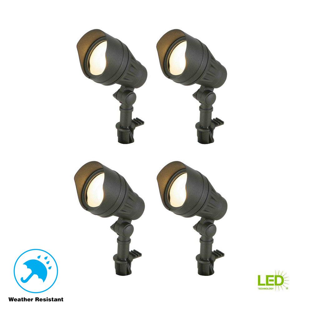 Hampton Bay Low Voltage 50 Watt Equivalent Black Outdoor Integrated Hampton Bay Low Voltage 50 Watt Equivalent Black Outdoor Integrated Led Landscape Flood Light