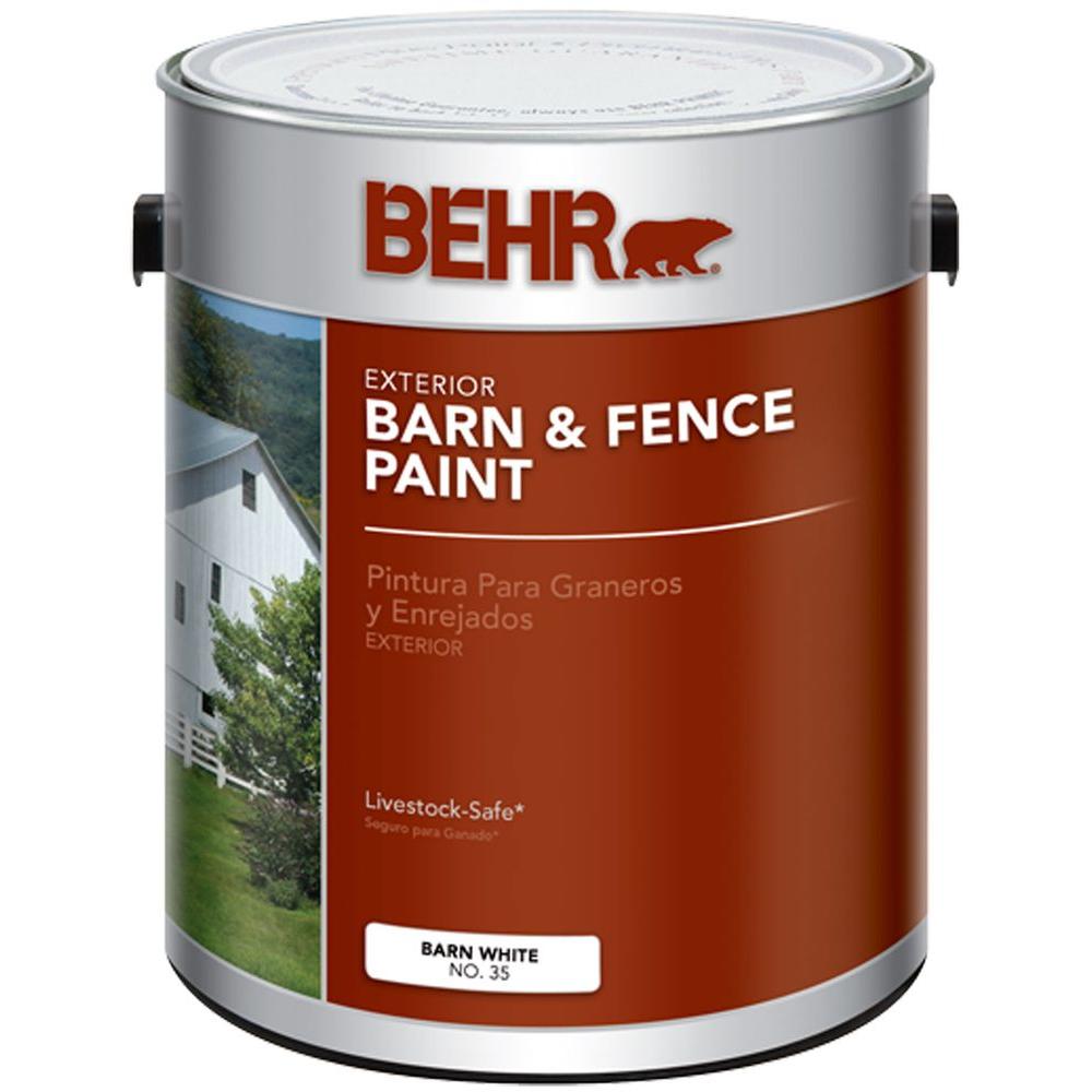 Behr 1 Gal White Exterior Barn And Fence Paint 03501 The Home Depot White Exterior Barn And Fence Paint 03501 The Home Depot