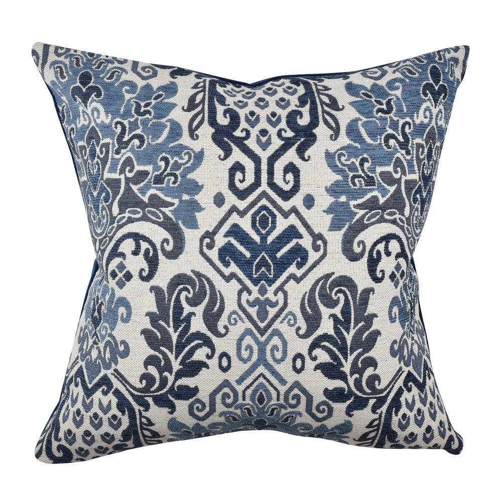 Vesper Lane Light Blue Damask Style Throw PillowDM02LBZ18I The Home