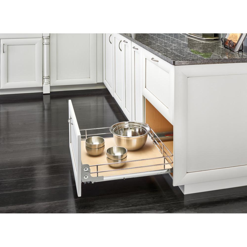 Rev A Shelf 12 In Pullout Baskets With Gray Solid Bottom 5330