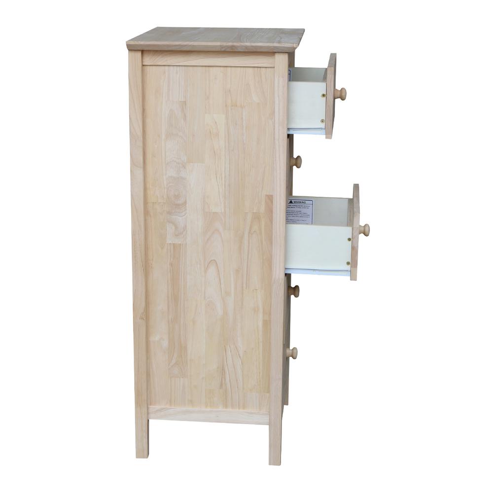 International Concepts Brooklyn 5Drawer Unfinished Wood Chest BD8015