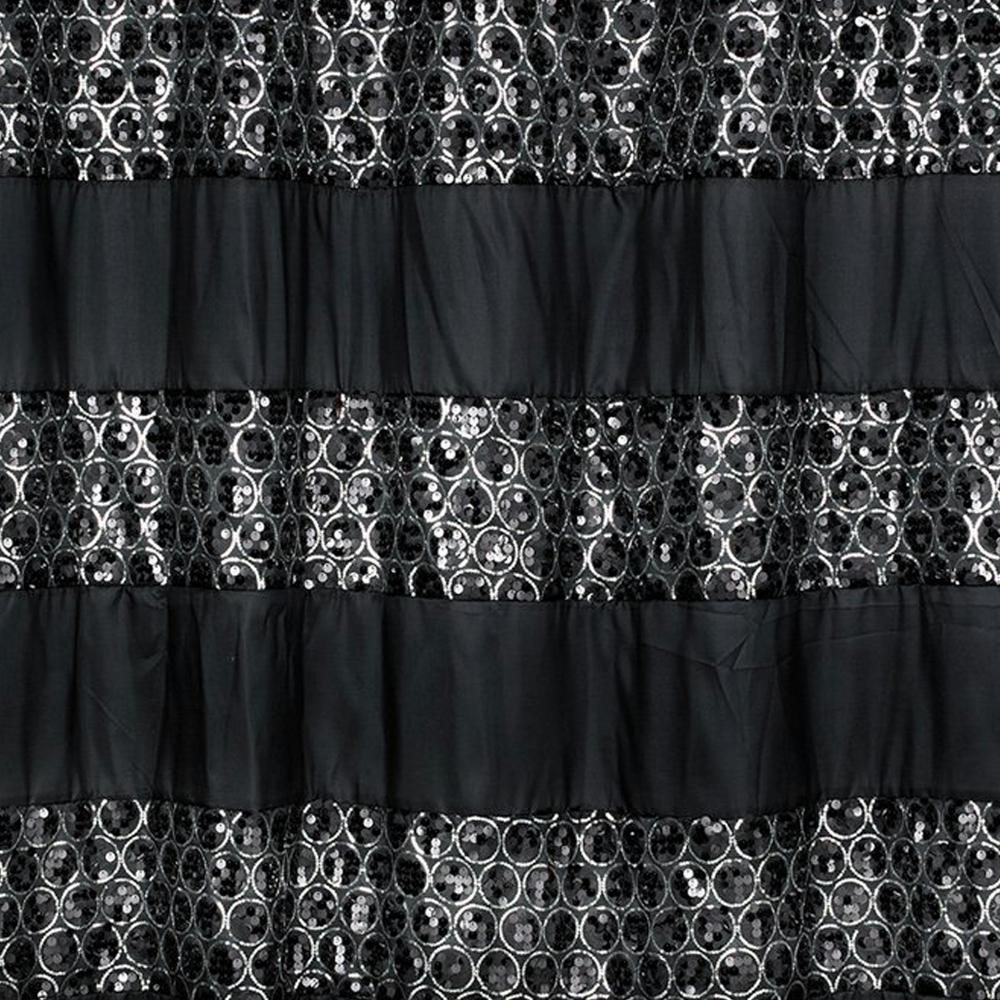 Popular Bath Products Sinatra 72 In Black And Grey Shower Curtain