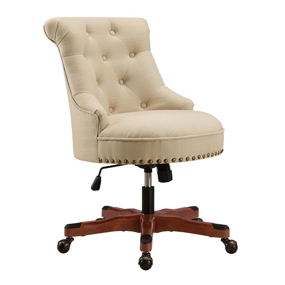 Linon Home Decor Sinclair Beige Office Chair-THD01960 - The Home Depot