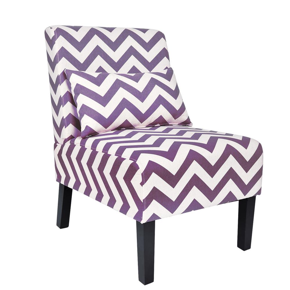 Purple White Fabric Elegant Accent Side Chair With Lumbar Pillow 4   Purple White Accent Chairs Ct Hyy Fx31 Pu 64 600 