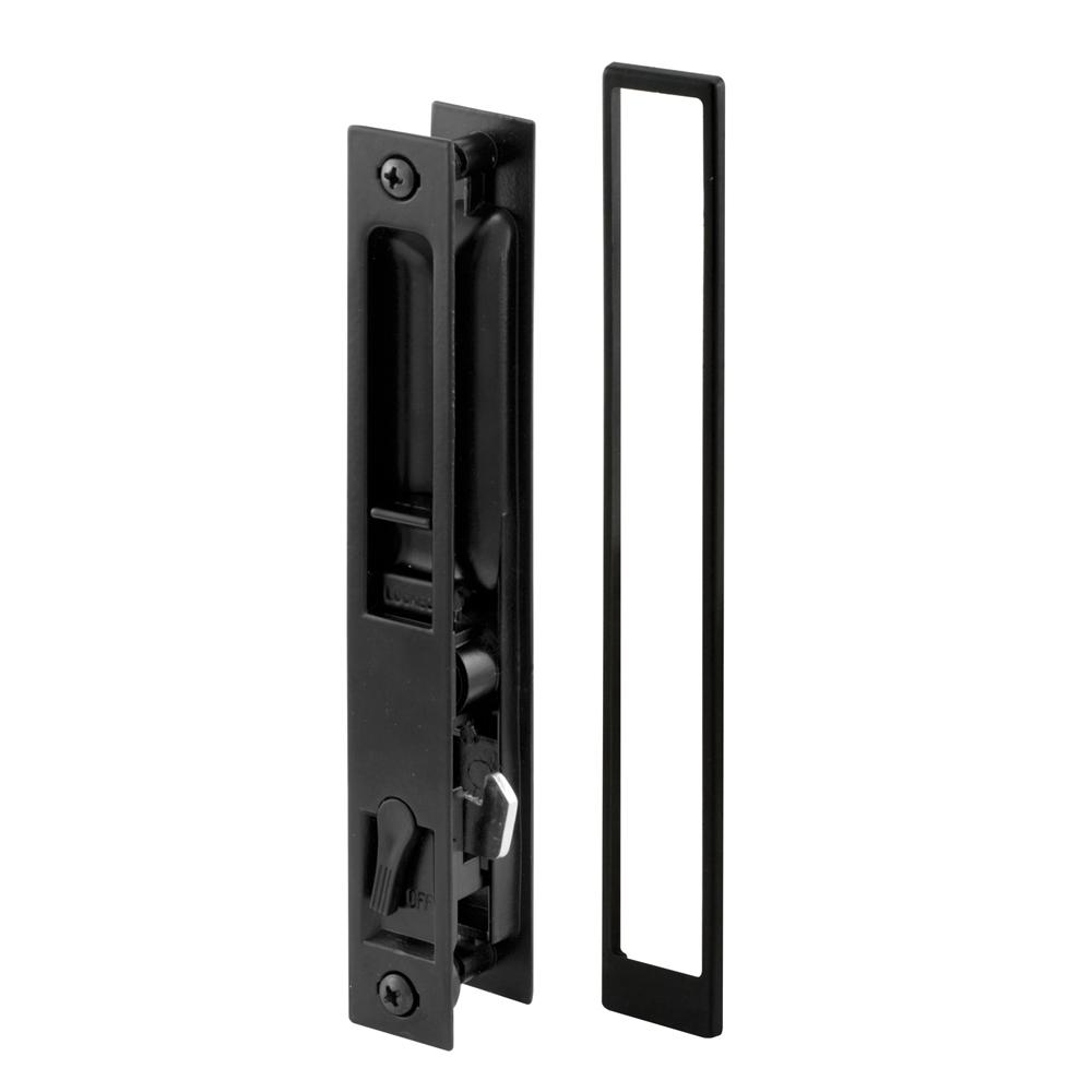 PrimeLine Croft Black Flush Mount Sliding Door Handle SetC 1101 The Home Depot