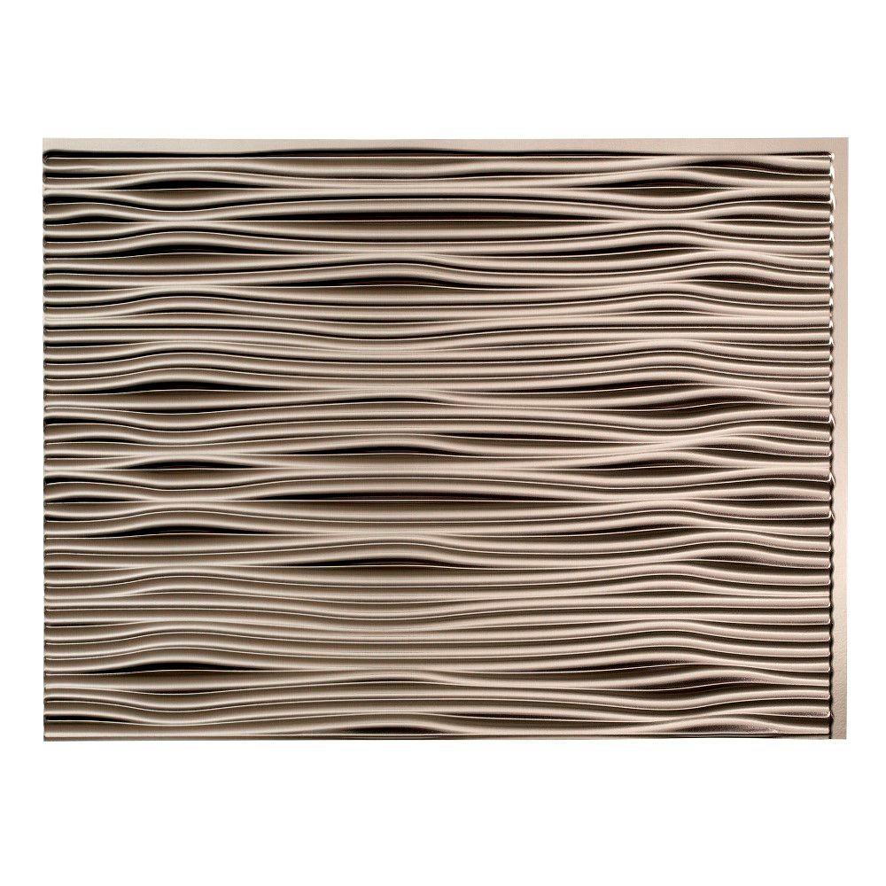 Fasade 18.25 in. x 24.25 in. Waves Vinyl Backsplash Panel ...