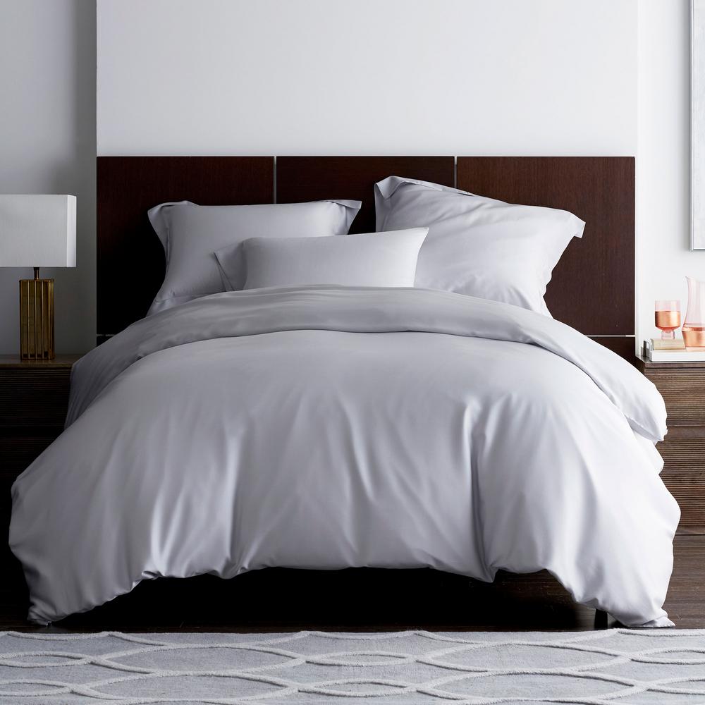 The Company Store Tencel Lyocell Sterling Solid Sateen King Duvet