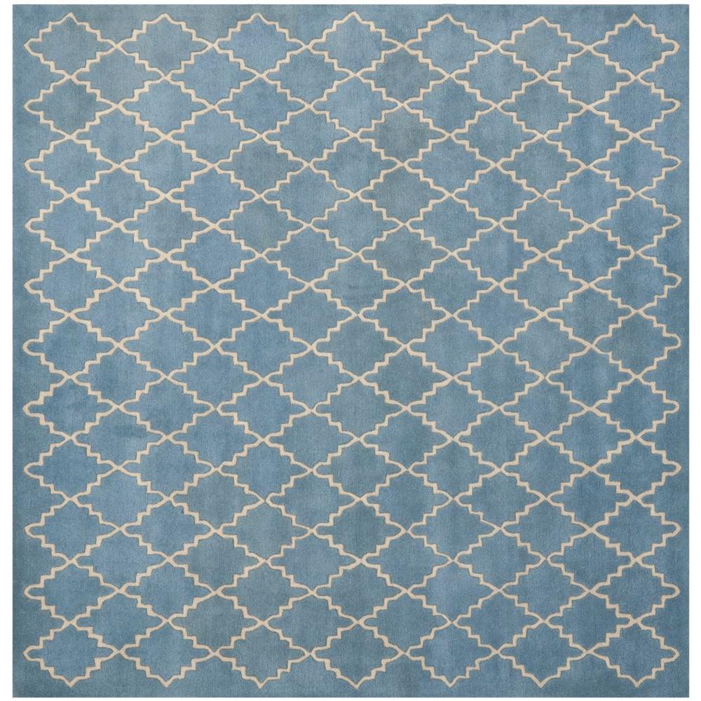 Safavieh Chatham Blue Grey 7 ft. x 7 ft. Square Area RugCHT930A7SQ The Home Depot