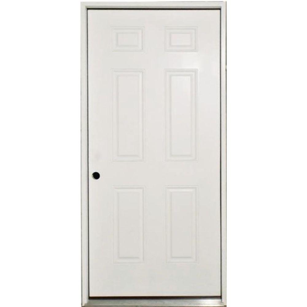 Steves &amp; Sons 32 in. x 80 in. Basic White RightHand 6