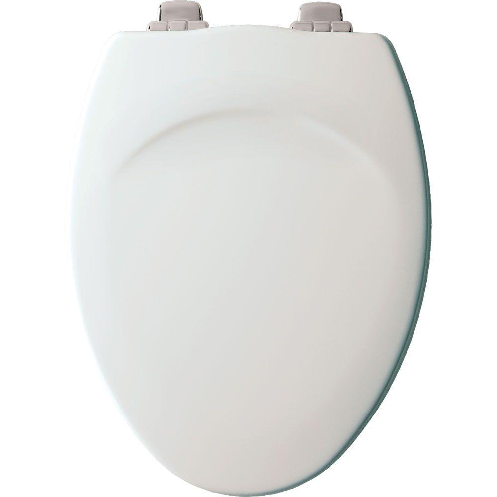 BEMIS STATITE Elongated Closed Front Toilet Seat in White1553CHSL 000