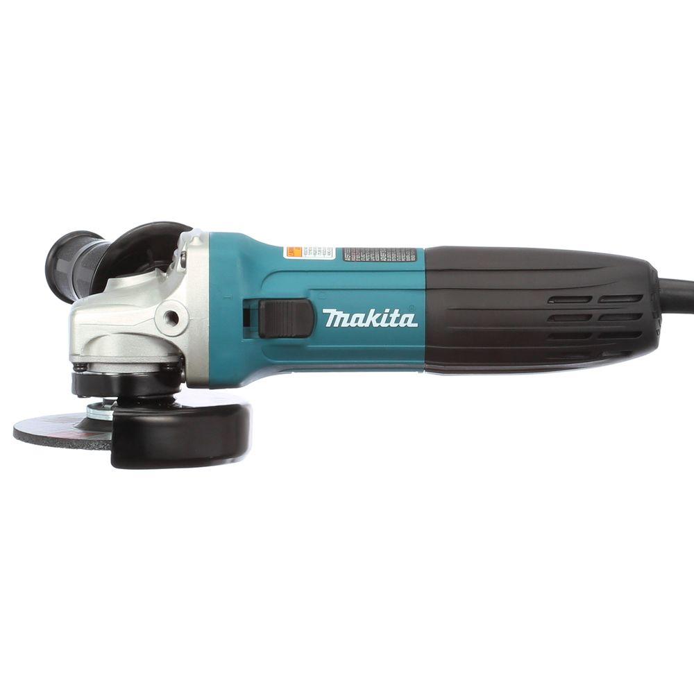 Makita 6 Amp Corded 4 In Lightweight Angle Grinder With Grinding Wheel Wheel Guard Side Handle Hard Case Ga4030k The Home Depot