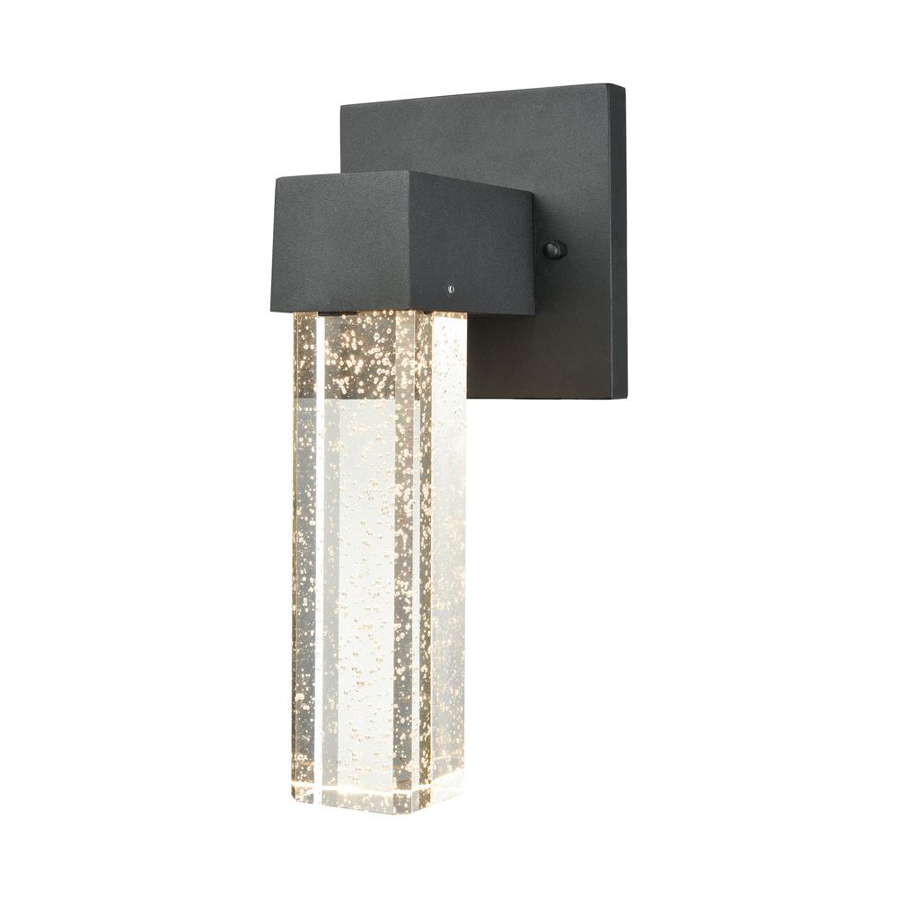 An Lighting Emode Large 1 Light Matte Black With Clear Bubble An Lighting Emode Large 1 Light Matte Black With Clear Bubble Crystal Outdoor Integrated Led