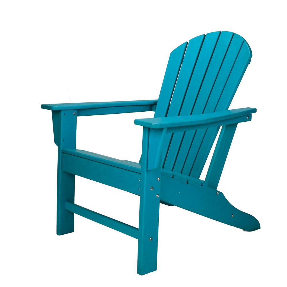 Unbranded Blue Reclining HDPE Resin Wood Adirondack Chair0102HH21PA