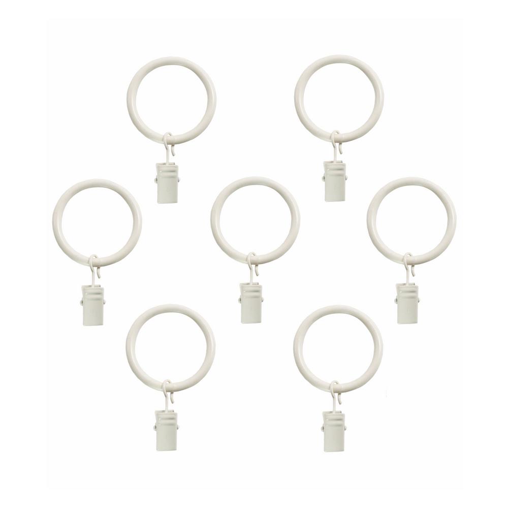 Ivory Curtain Rings Clips Curtain Hardware The Home Depot