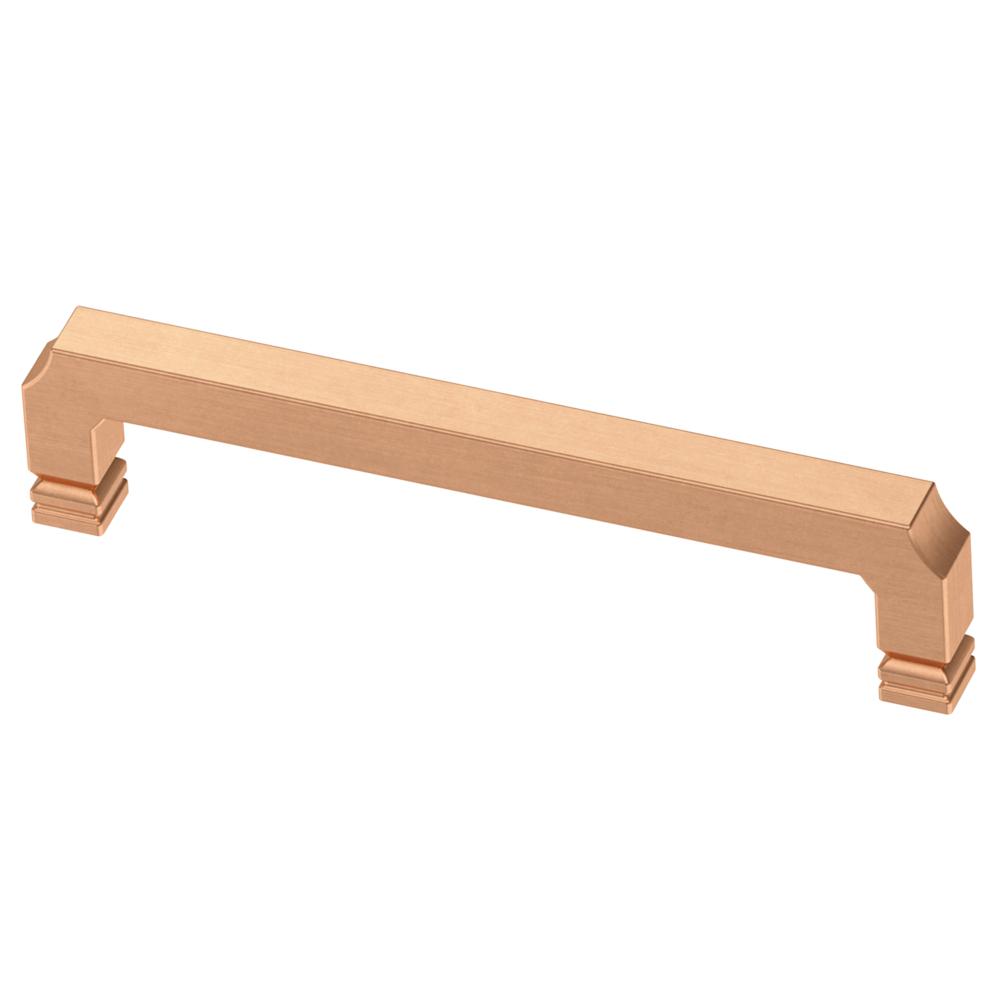 Liberty Brushed Copper Drawer Pulls – Notched Style, 6-5/16″ Length, Used Condition